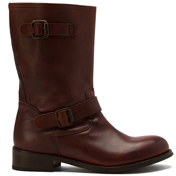 Vintage Burgundy Rich Leather Vero Cuoio Boots - Picture 4 of 5